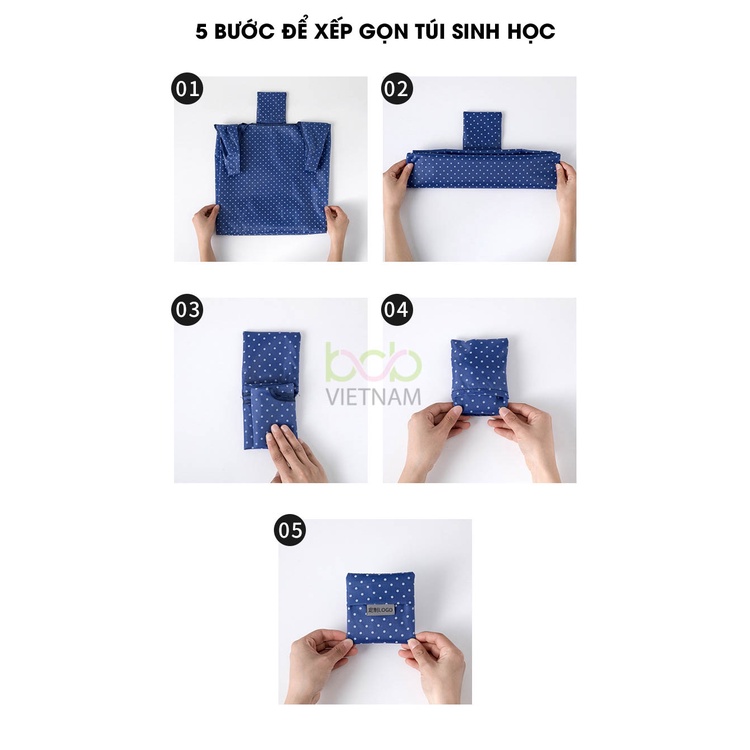Túi Vải Du Lịch Xếp Gọn Tiện Lợi Nhiều Màu Chất Vải Polyeste Cao Cấp