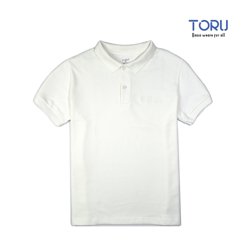 Áo Polo Nam TORU vải cá sấu Cotton xuất xịn- Thiết kế thêu logo thương hiệu trước ngực
