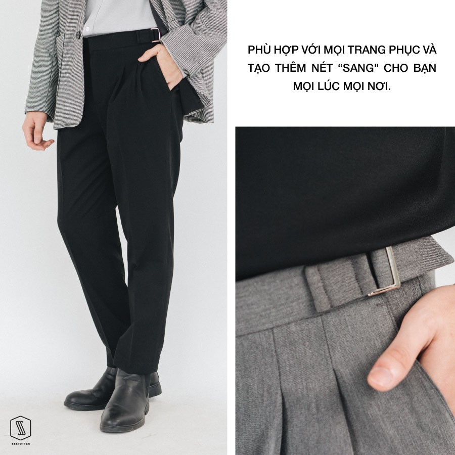 Quần âu nam SSSTUTTER có đai quần thông minh điều chỉnh co giãn dáng xuông Shift pants