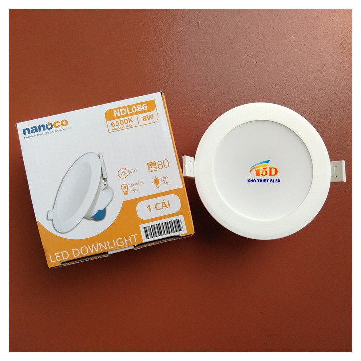 Đèn LED Downlight âm trần 8W D90mm - Ánh sáng trắng