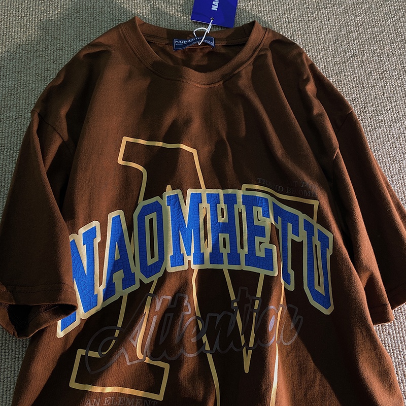 Áo thun Fashmily 100% cotton tay ngắn dáng rộng thời trang mùa hè phong cách Hàn Quốc cho nữ