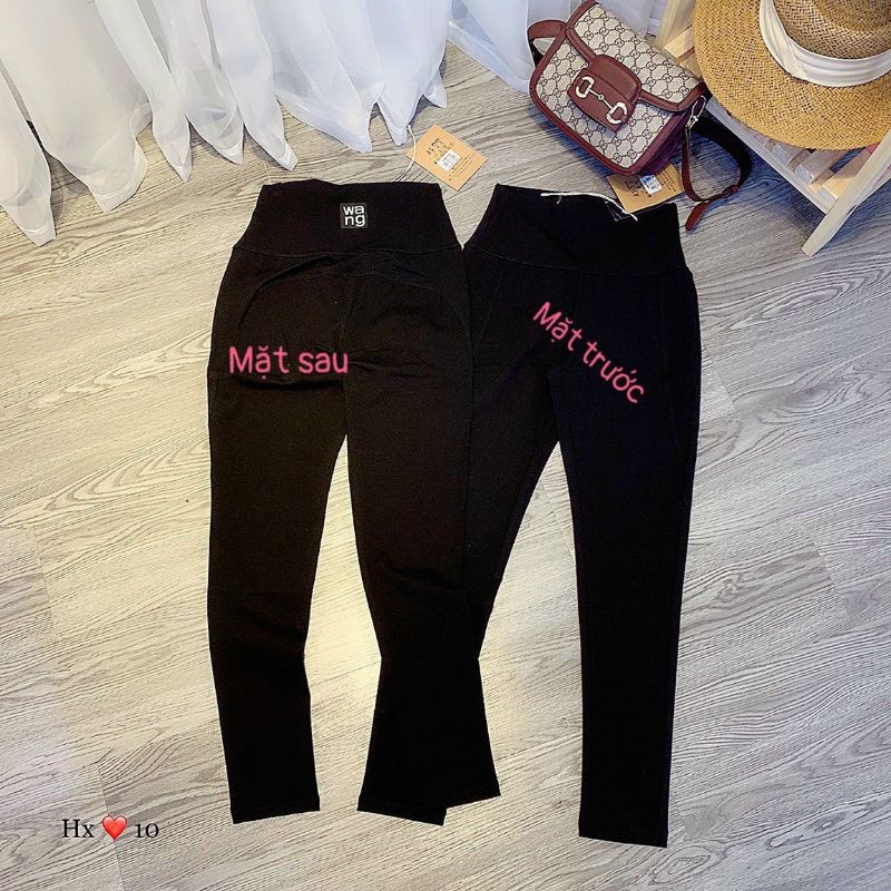 Quần legging chữ wang gen bụng nâng mông hàng QCL1