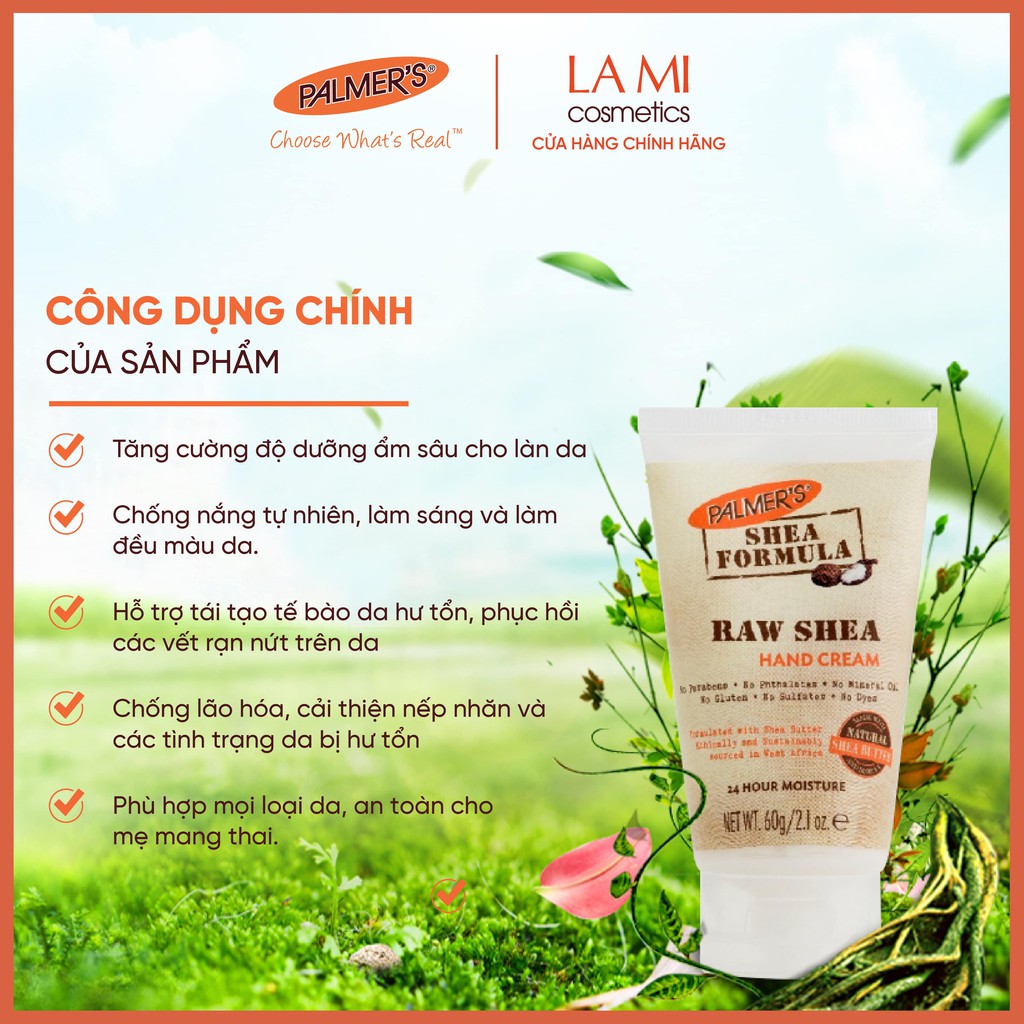 Kem Dưỡng Da Tay Giữ Ẩm Bơ Hạt Mỡ Palmer's 60g