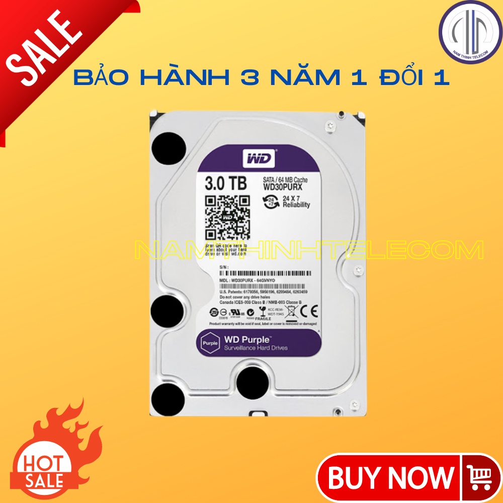 Ổ cứng HDD Western Seagate 500GB 1TB 2TB 3TB 4TB 6TB 8TB 10TB chuyên dùng cho camera chính hãng