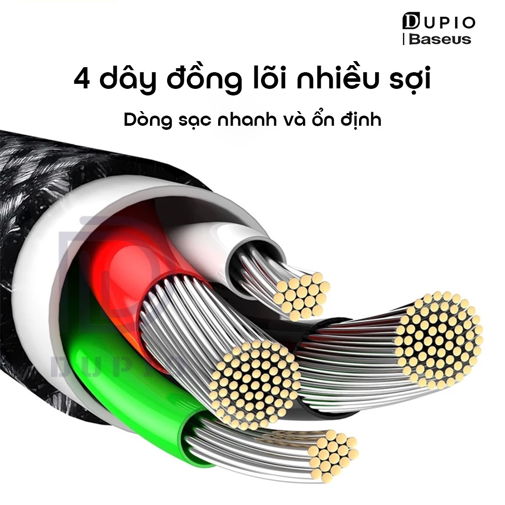 Dây cáp sạc nhanh DUPIO Baseus DS02 20w chân sạc chống oxy hóa