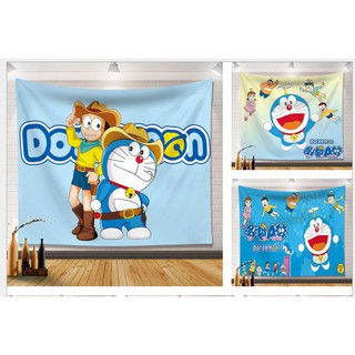 {HÀNG CÓ SẴN}Tranh vải trang trí phòng Doraemon 130*150 tặng kèm móc treo tranh