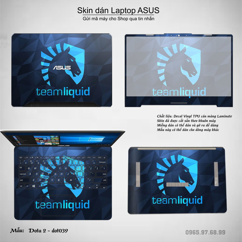 Skin dán Laptop Asus in hình Dota 2 _nhiều mẫu 7 (inbox mã máy cho Shop)