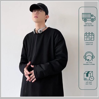 Áo Nỉ Tay Dài Cổ Tròn Thời Trang Hàn Quốc Cho Nam