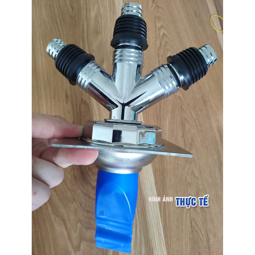 Bộ thoát nước máy giặt, thoát nước thải ngăn mùi hôi, lắp thoát sàn, chia 3 kín Minh House