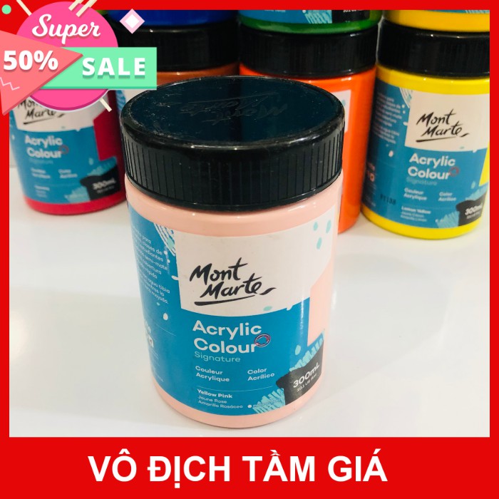 Màu acrylic Mont Marte 300ml - Màu chuyên dụng vẽ được mọi chất liệu