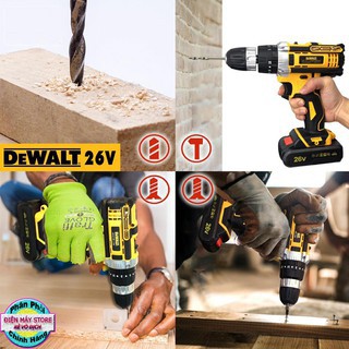 Máy khoan pin Dewalt 26V 3 Chức Năng, Máy Khoan Bắt Vít Có Búa