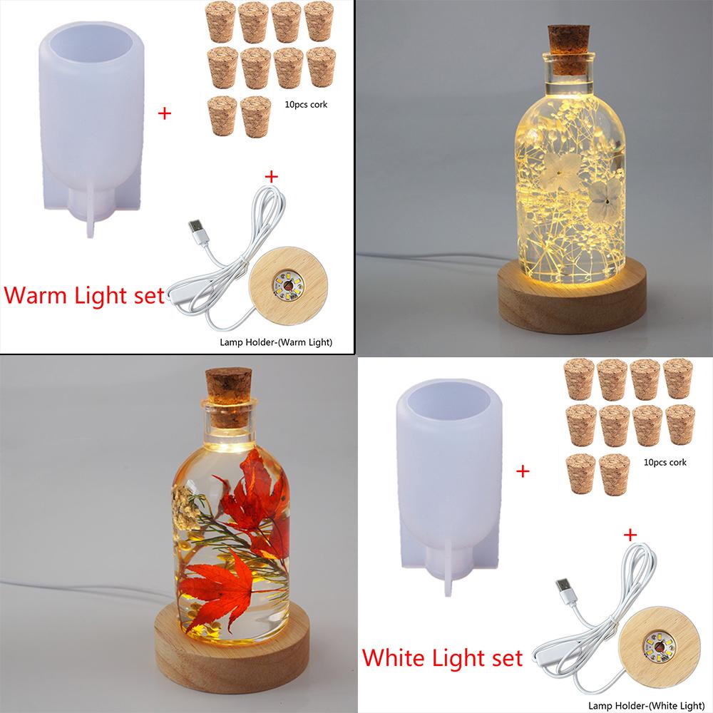 Khuôn Silicone Làm Giá Đỡ Đèn Epoxy Resin DIY