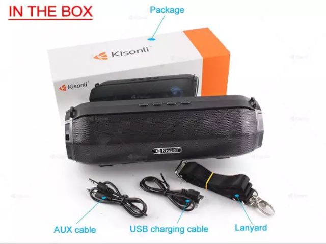 Loa Bluetooth Kisonli Led 903 - Bluetooth 4.0-FM-USB-Thẻ nhớ-Jack 3.5