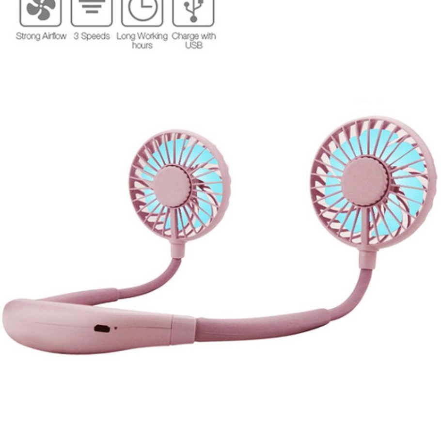 Quạt cầm tay thể thao mini, quạt USB đèn led, quạt chạy bộ thể thao