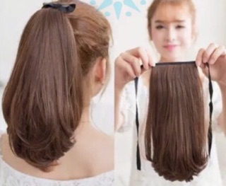 Tóc giả cột cụp đuôi nhẹ- chất tóc mềm mượt 35cm