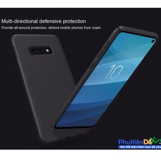 Ốp lưng Nillkin sần Cho Samsung S10e chính hãng - Tặng giá đỡ ( Đen, Vàng )