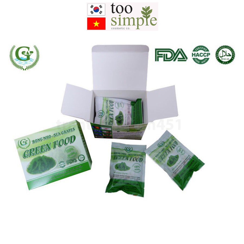 Rong nho tách nước Green Food 100% Natural hàng công ty check thông tin qua mã vạch