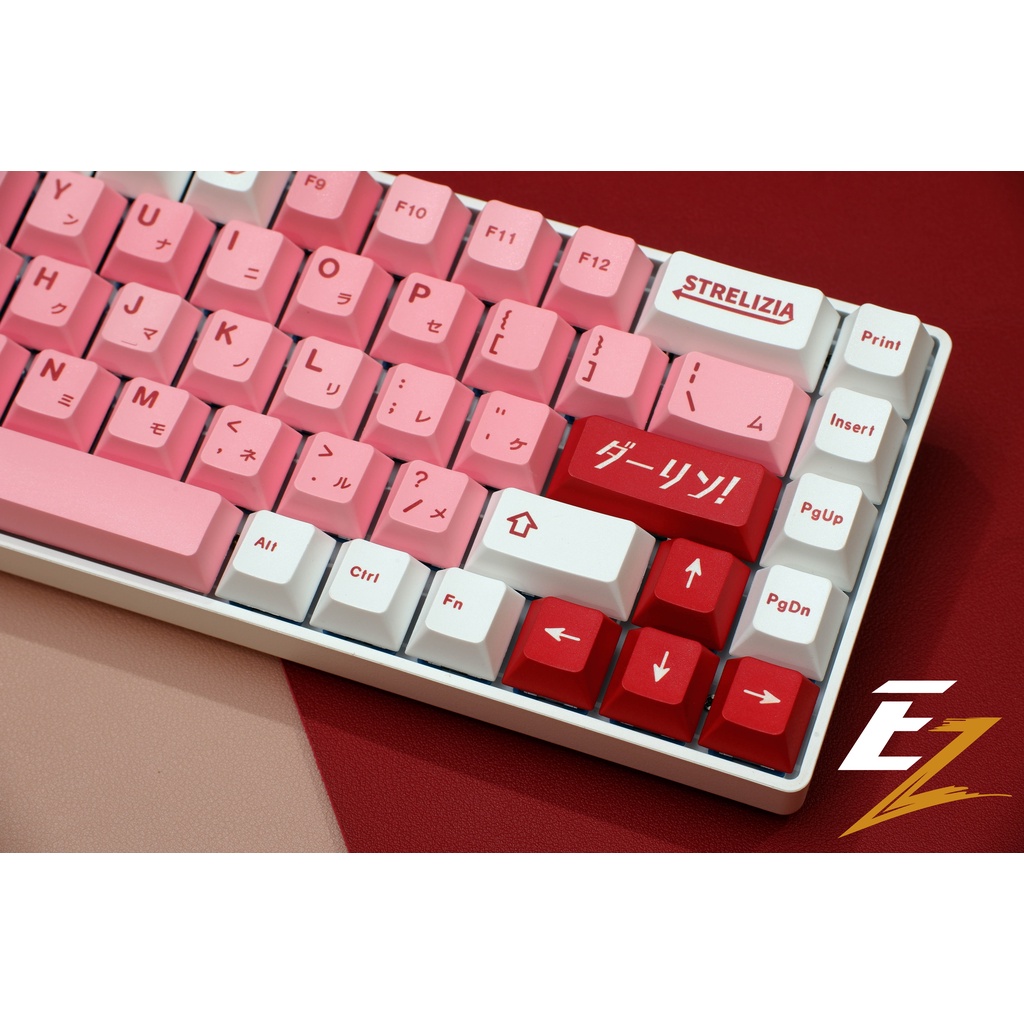 Keycap Cho Bàn Phím Darling Hồng Cherry Profile Thick PBT 125 Phím | EZPC