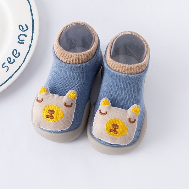 Giày Tập Đi Cho Bé Trai Bé Gái Giữ Ấm Chân Hai Lớp Bền Đẹp Đế Chống Trơn Trượt - Mã G17