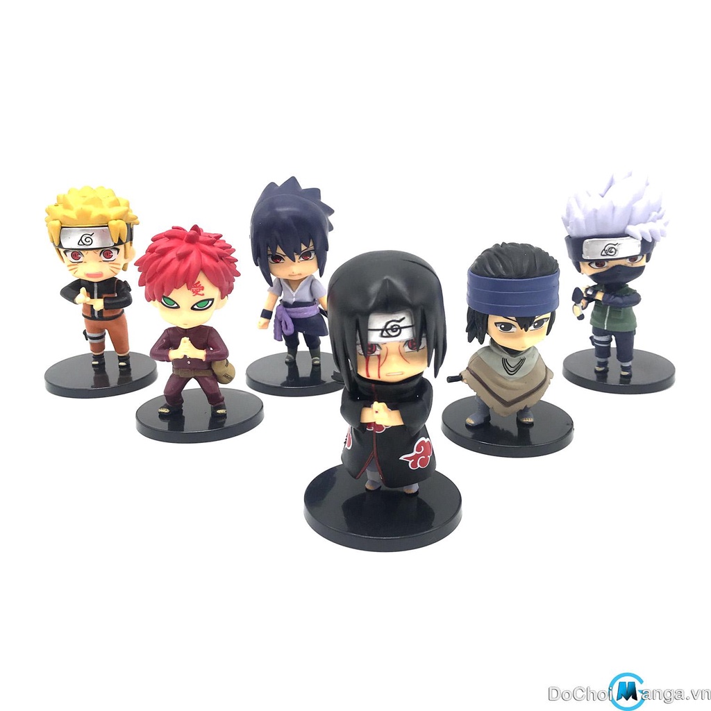 Bộ Mô Hình CHO BÉ, Bộ Mô Hình Naruto MS 47 Gồm 6 Nhân Vật Naruto Kích Thước 7cm Chibi Dễ Thương