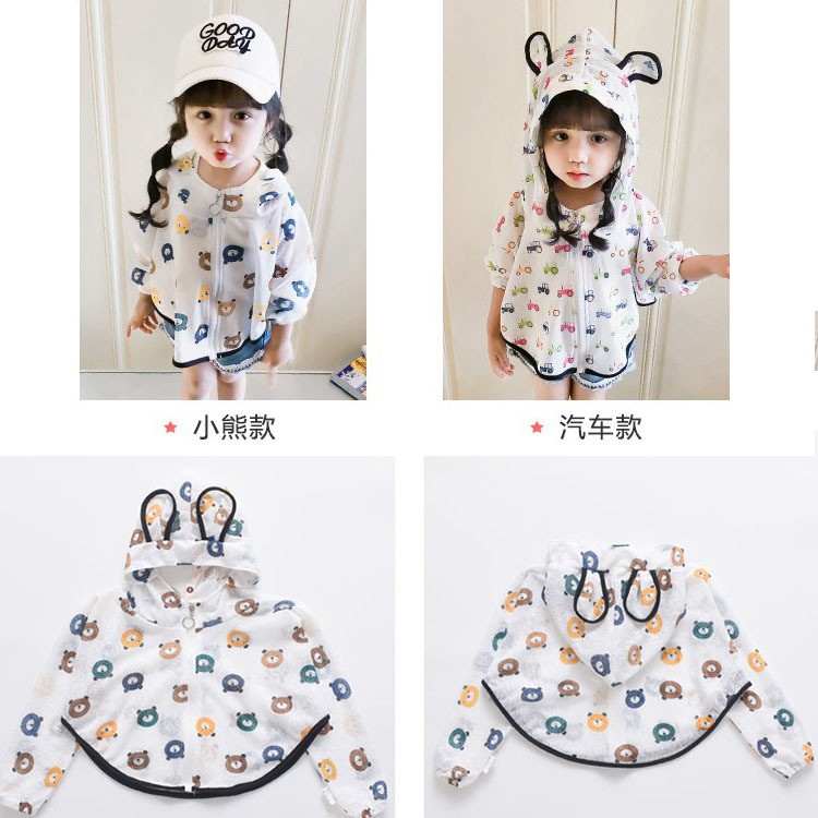 Áo khoác bé gái style hàn quốc chất vải mỏng nhẹ cho các bé mặc đi nắng