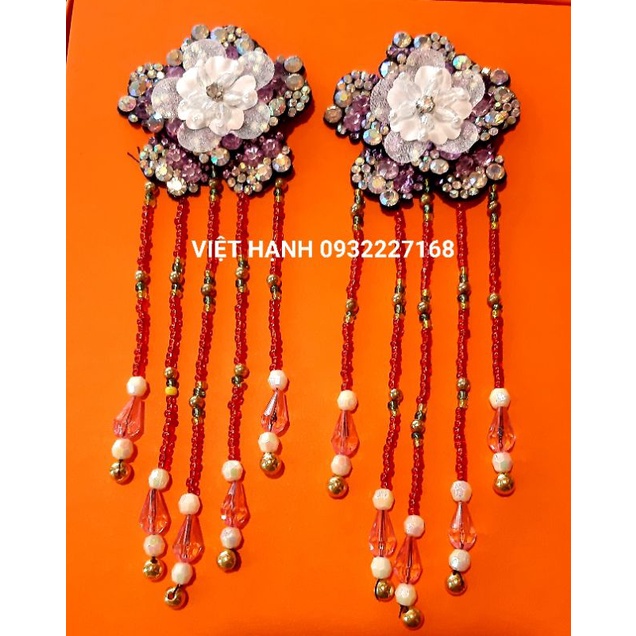 Đôi hoa tua cài Hầu Đồng  [ Giá tiền là cho 1 đôi ] - Trang phục Phụ kiện Hầu Đồng