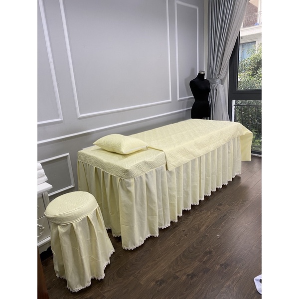 ga chùm ghế xoay cho spa chất liệu satin