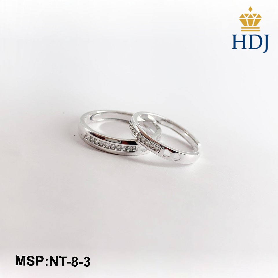 Nhẫn đôi bạc Ý 925  Freesize Khắc Hình Trái tim yêu thương đẹp sang trọng trang sức cao cấp HDJ mã NT-8-3 Hàng HOT