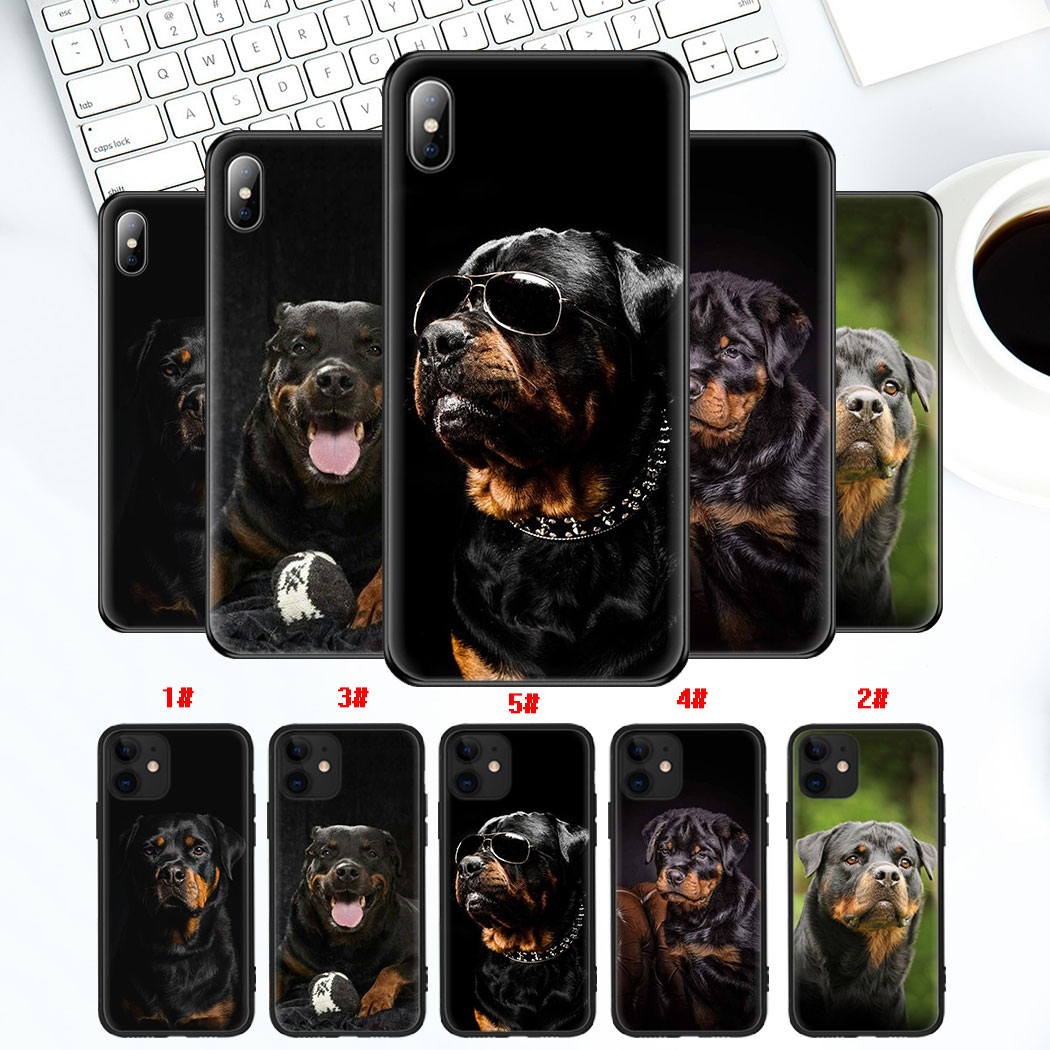 Ốp Điện Thoại Silicon Mềm Hình Chú Chó Rottweiler Cho Iphone 11 Pro Max Se 2020 12 Mini 12 Pro Max