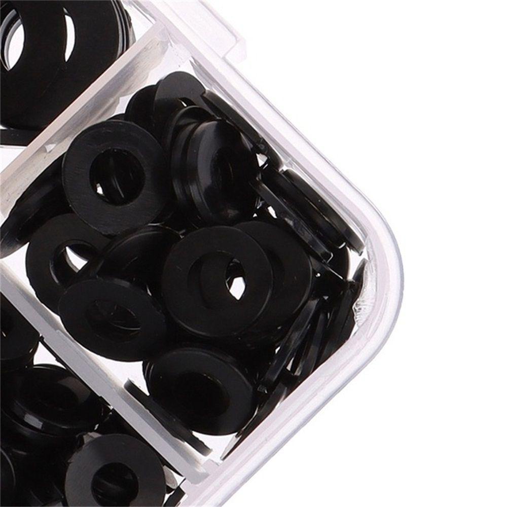 Set 350 Vòng Đệm Bằng Nylon Màu Đen M2 M2.5 M3 M4 M5 M6 M8