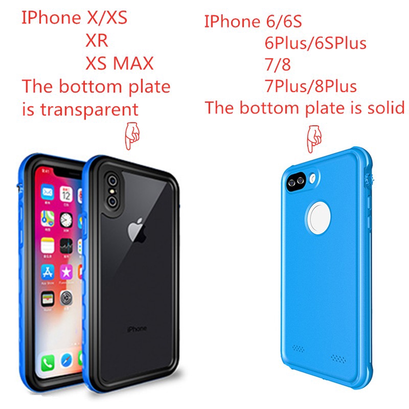 ỐpIphone High Quality Iphone 11 Pro Max Protective Case PC + Silicone Waterproof Case, Suitable for I6 / 6S / 7/8 Plus / X