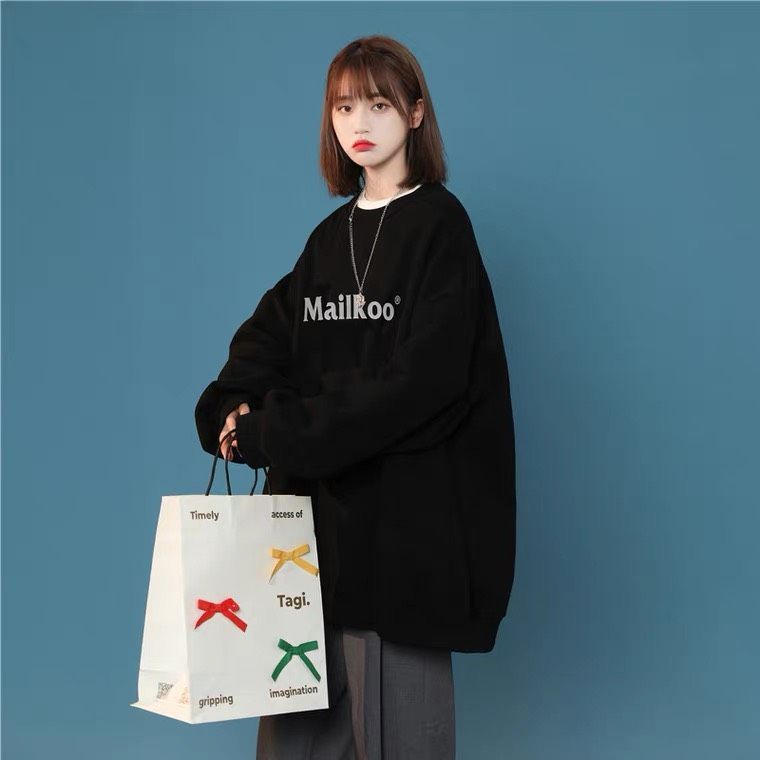 Áo Sweater In Mailkoo  - Áo Hoodie, dù nữ unisex form rộng Dài Tay Nam Nữ SW1 | BigBuy360 - bigbuy360.vn