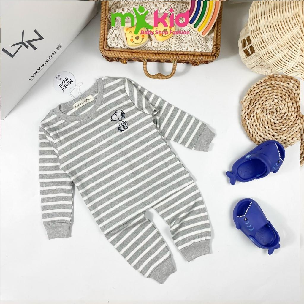 Bộ thu đông cho bé ❤️ Bộ  Minkymom Sọc cho bé trai bé gái chất cotton co dãn và thấm hút mồ hôi tốt