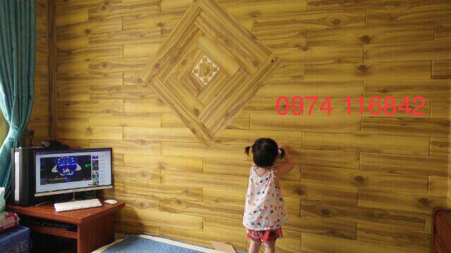 Xốp dán tường giả gỗ khổ 70x77cm dày 5mm | BigBuy360 - bigbuy360.vn