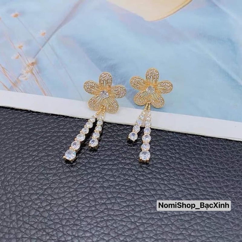 Bông tai bạc cao cấp, xinh đẹp quyến rũ tính tế thời trang Mainomi Shop Bạc Xinh