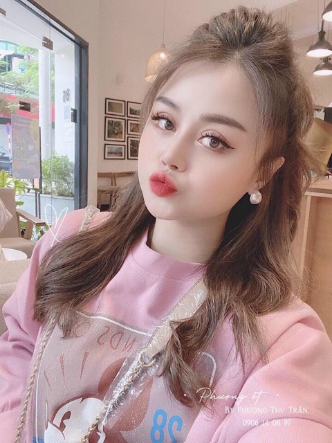 Áo nỉ hồng mickey