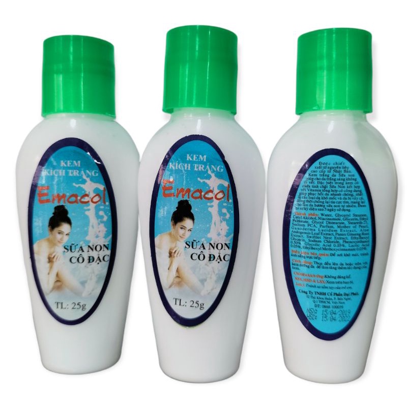 Kem Kích Trắng Như Ngọc Tẩy Trắng Da Cấp Tốc Emacol