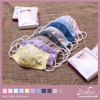 [SALE HOT] SET 2 KHẨU TRANG SỢI TRE BAMBOO LIL