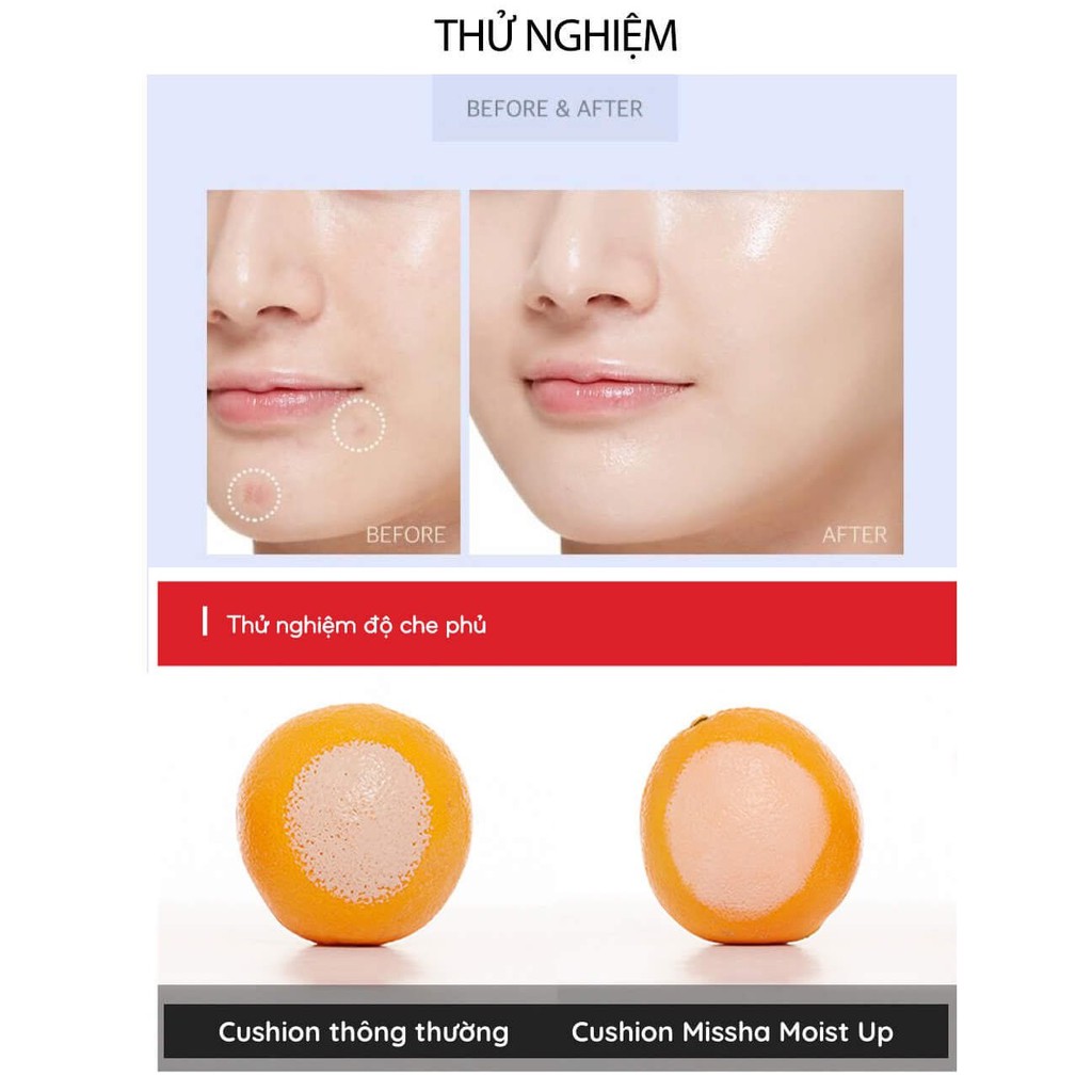 Phấn Nước Dưỡng Ẩm, Giúp Da Bóng Khỏe Tự Nhiên Missha Magic Cushion Moist Up SPF50+ PA+++