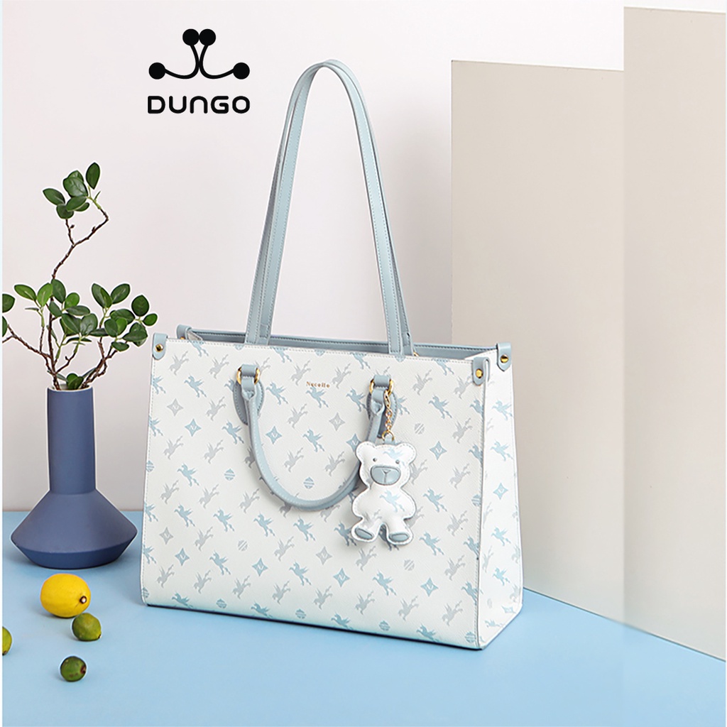 Túi Tote 14-15 inch NUCELLE Monogram Charm Gấu Xanh NU1172020-16