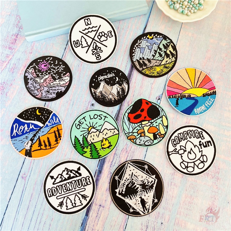 ☸ Miếng Dán Ủi Lên Quần Áo In Hình Adventure - Roam ☸ 1 Sticker Ủi Thêu Hình Huy Hiệu