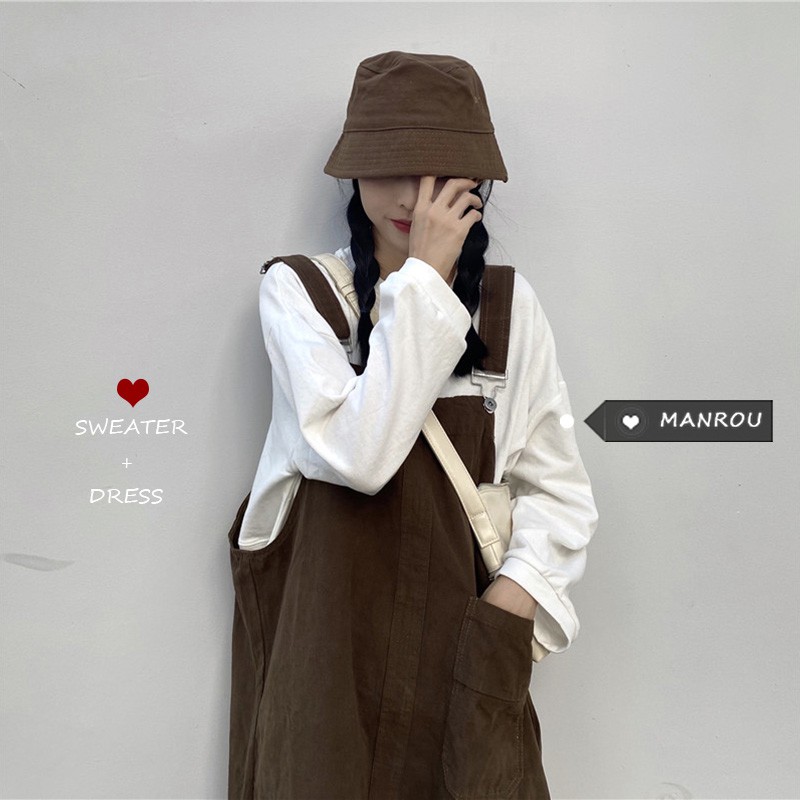 Yếm thô dáng dài - váy yếm ulzzang