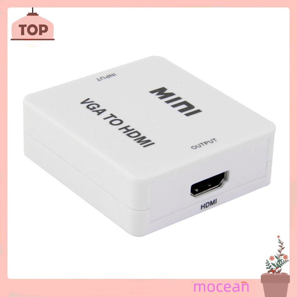 Mocean Mini HD 1080P Audio VGA To HDMI-compatible HD HDTV Video Converter Box Adapter With HD