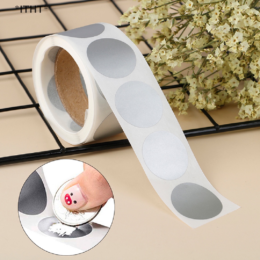 Bộ 300 Miếng Dán Hình Tròn Màu Bạc Chống Trầy Xước Kích Thước 1 Inch