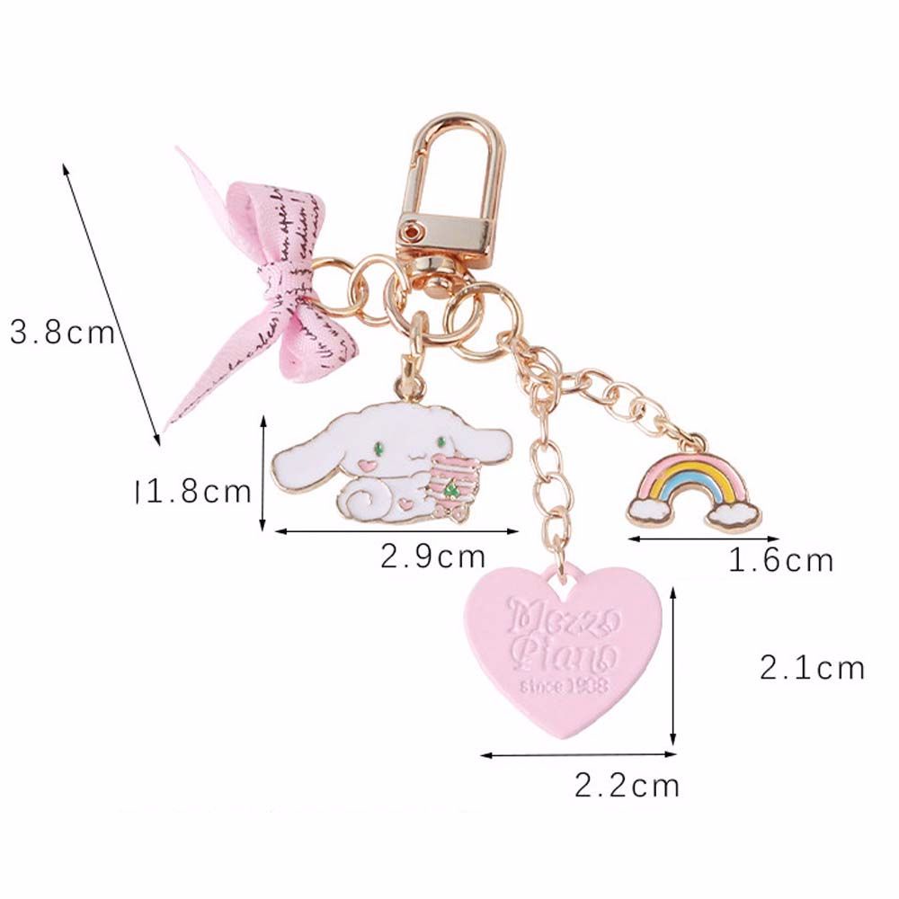 Móc khóa phối hình chú chó Cinnamon dễ thương