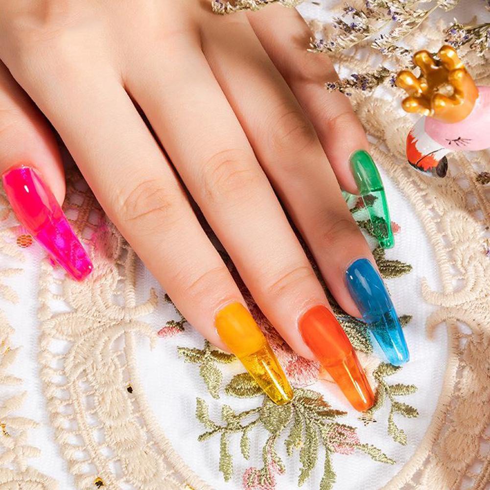 [Hàng mới về] Sơn móng tay gel uv trong suốt 8ml 18 màu sắc tùy chọn