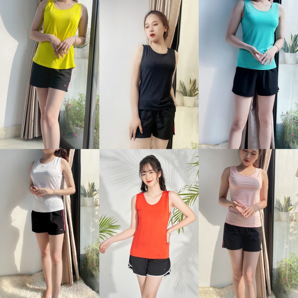 Áo tanktop thể thao nữ Vario, vải coolmax nhẹ thoáng khí vt20-07