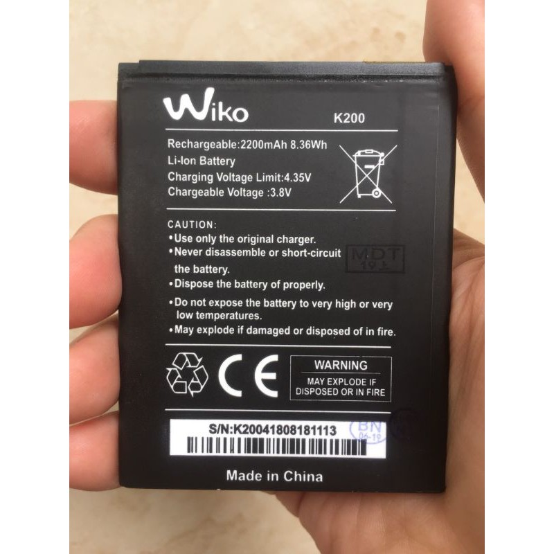 Pin Wiko Sunny 3 Plus K200 ,Pin WIKO ROBBY ,Wiko Sunny 2 Plus,Pin WiKo K400, Pin Wiko LENNY, Pin wiko bloom