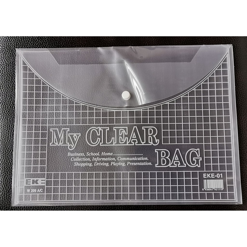 Túi khuy CLEAR BAG khổ A4 (Mỏng - Trung - Dày)
