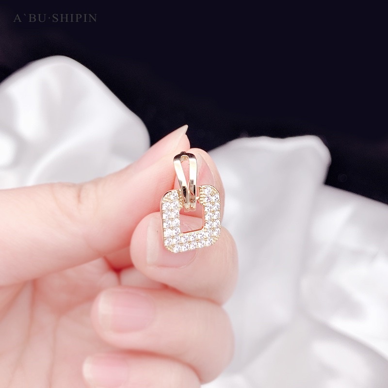 Bông tai nữ đính đá lấp lánh phong cách Hàn Quốc